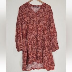 Peruvian Connection Scarborough Bohemian Mini Dress Viscose Size L Womens